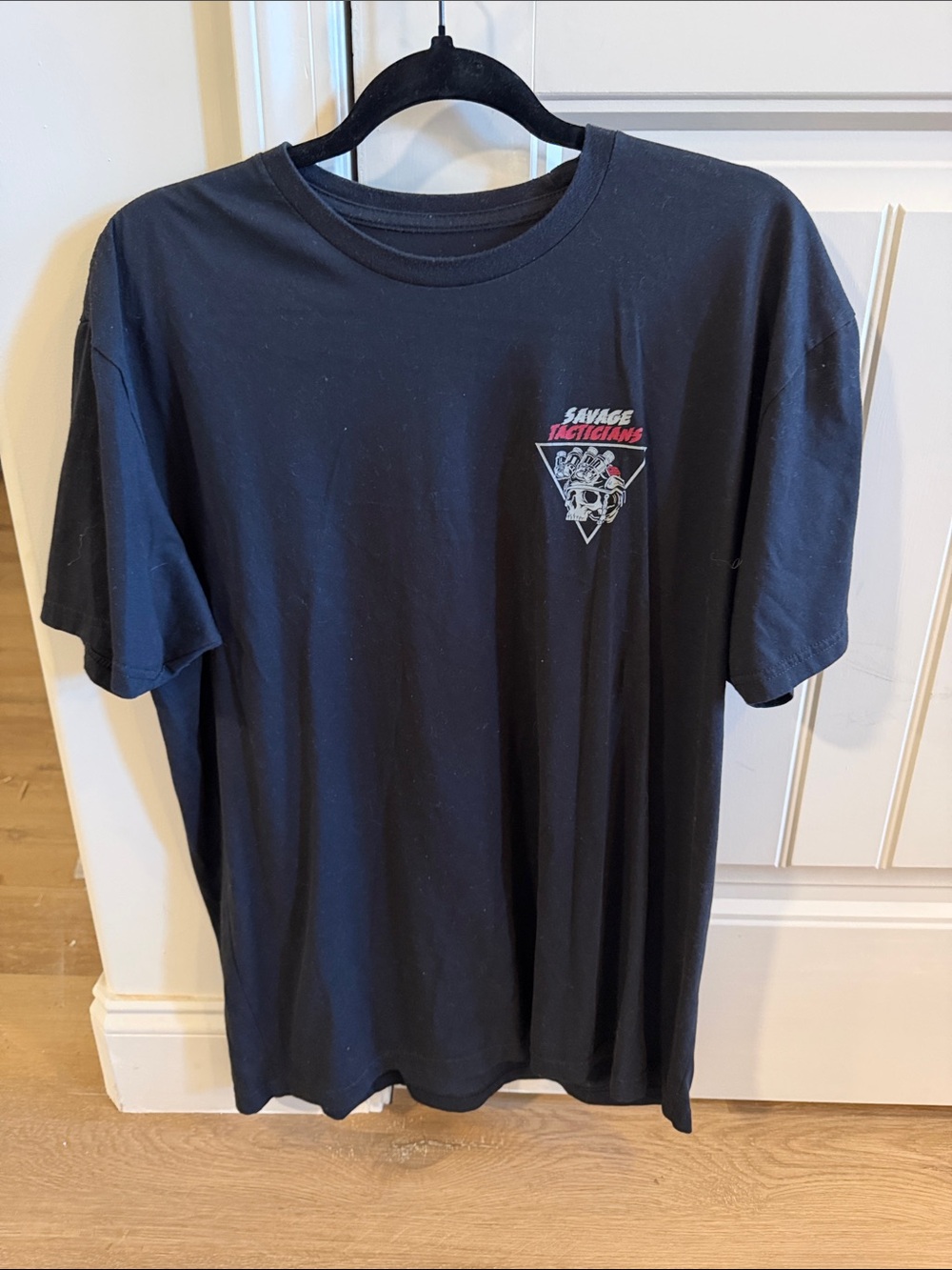 Savage Tacticians Black Graphic Tee - Men's Casual Shirt